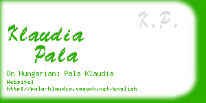 klaudia pala business card